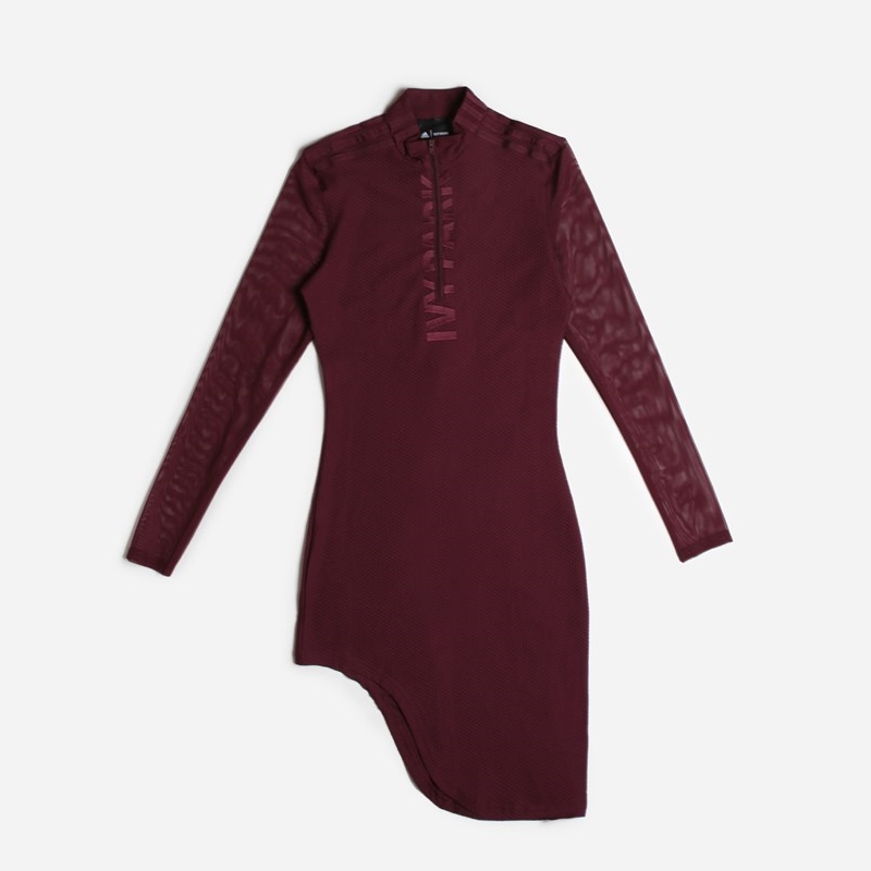 Платье adidas Ivy Park Asymmetrical Dress Maroon