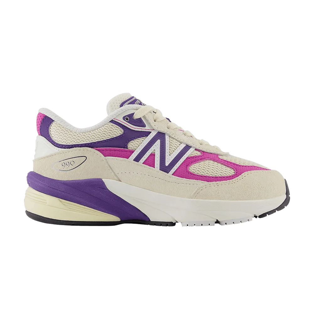 Кроссовки Teddy Santis x New Balance 990v6 Little Kid X-Wide 'Macadamia Nut Magenta'