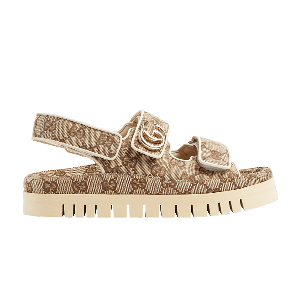 Сандалии Gucci Wmns Sandal 'GG Canvas - Beige Dark Brown'