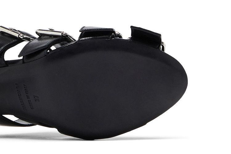 Сандалии Balenciaga Wmns Buckle Strap Sandal 'Black Silver'
