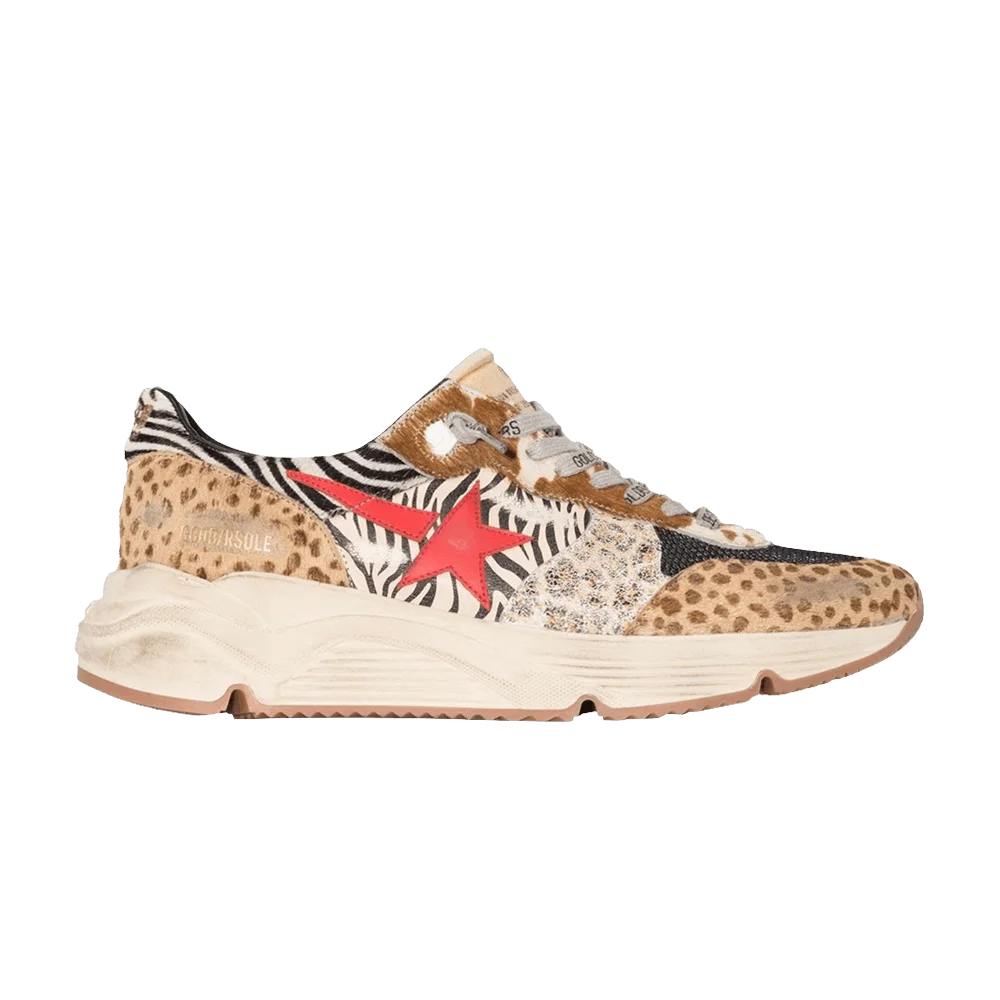 Кроссовки Golden Goose Running Sole 'Safari Print Multi'