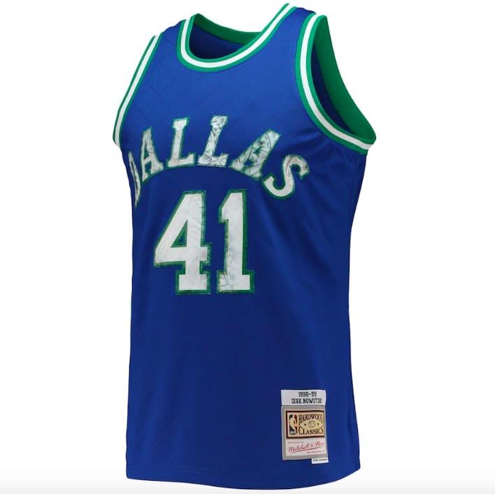 1996-97-Dallas-Mavericks-41-Dirk-Nowitzki-NBA-75th-Anniversary-Diamond-Blue-Jersey-3
