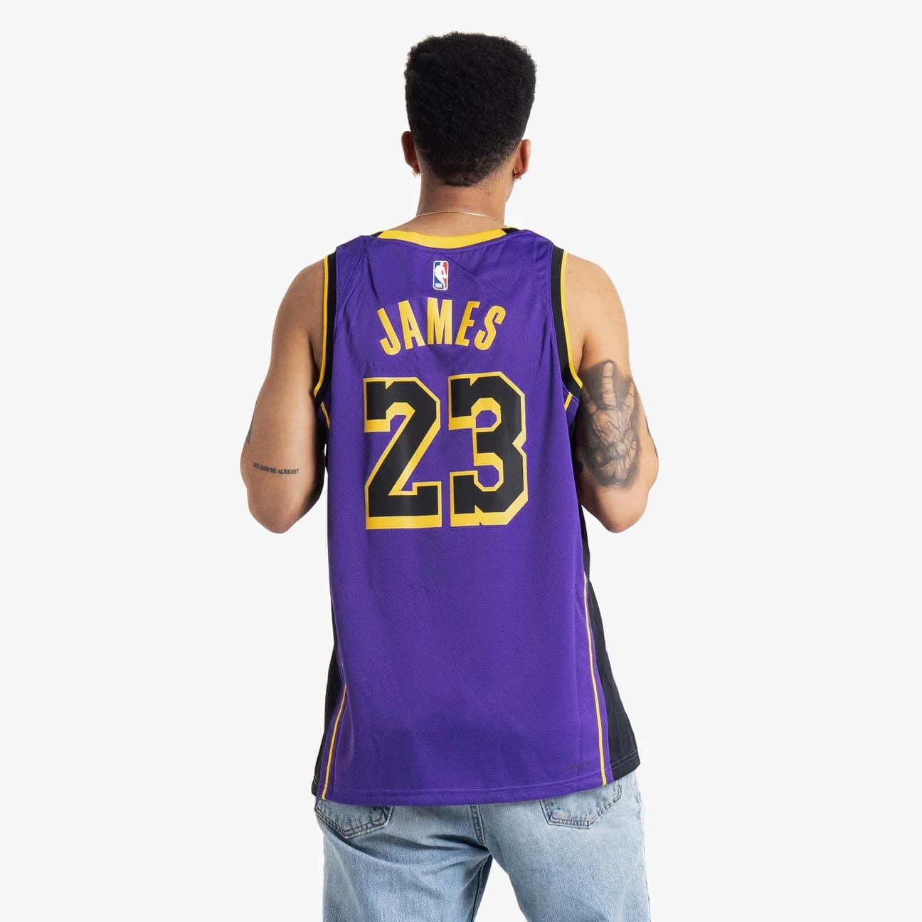 Баскетбольная джерси 2023-24 Los Angeles Lakers LeBron James #23 Swingman Statement Edition Purple Jersey
