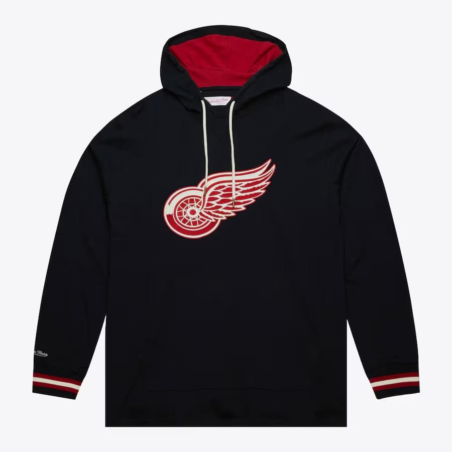 Худи Mitchell & Ness Black Detroit Red Wings Legendary Slub Pullover Hoodie