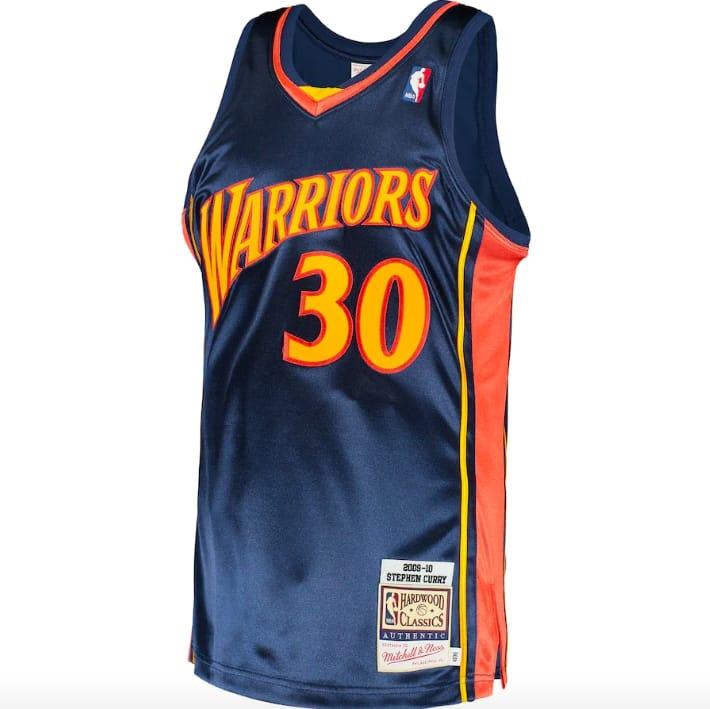 Баскетбольная джерси 2009 Golden State Warriors #30 Stephen Curry Mitchell & Ness Authentic Navy Jersey