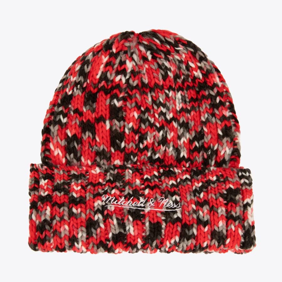 Шапка Mitchell & Ness Black Chicago Blackhawks GMA Cuffed Knit Hat