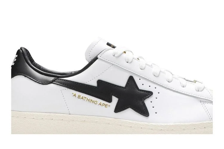 Кроссовки BAPE x adidas Superstar 'White Black'
