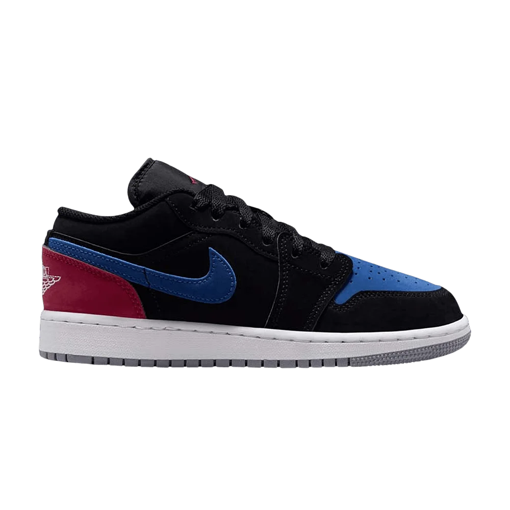 Krossovki-Air-Jordan-1-Low-GS-Black-True-Blue-Red