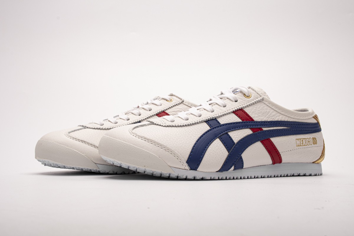 Кроссовки ASICS Mexico 66 White Blue Red Metallic Gold