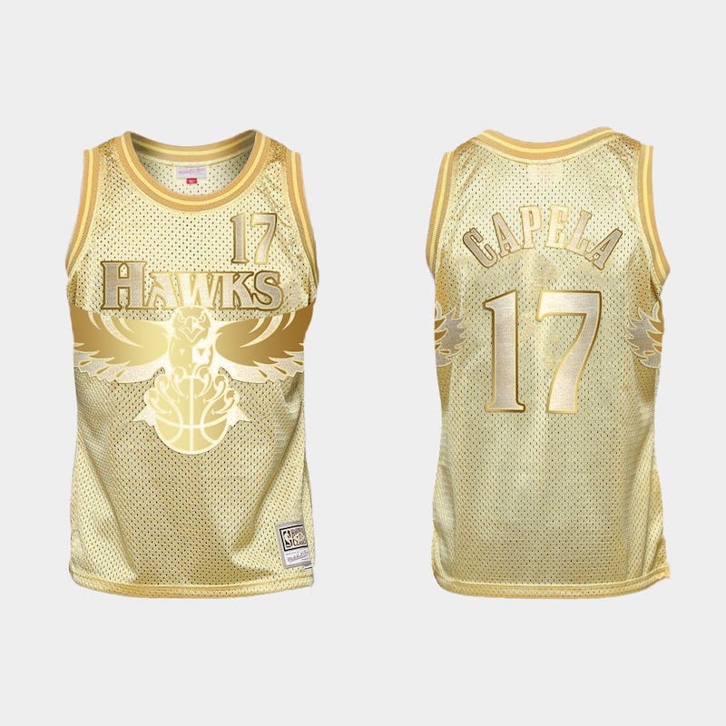 Баскетбольная джерси Atlanta Hawks #17 Clint Capela Midas SM HWC Golden Jersey