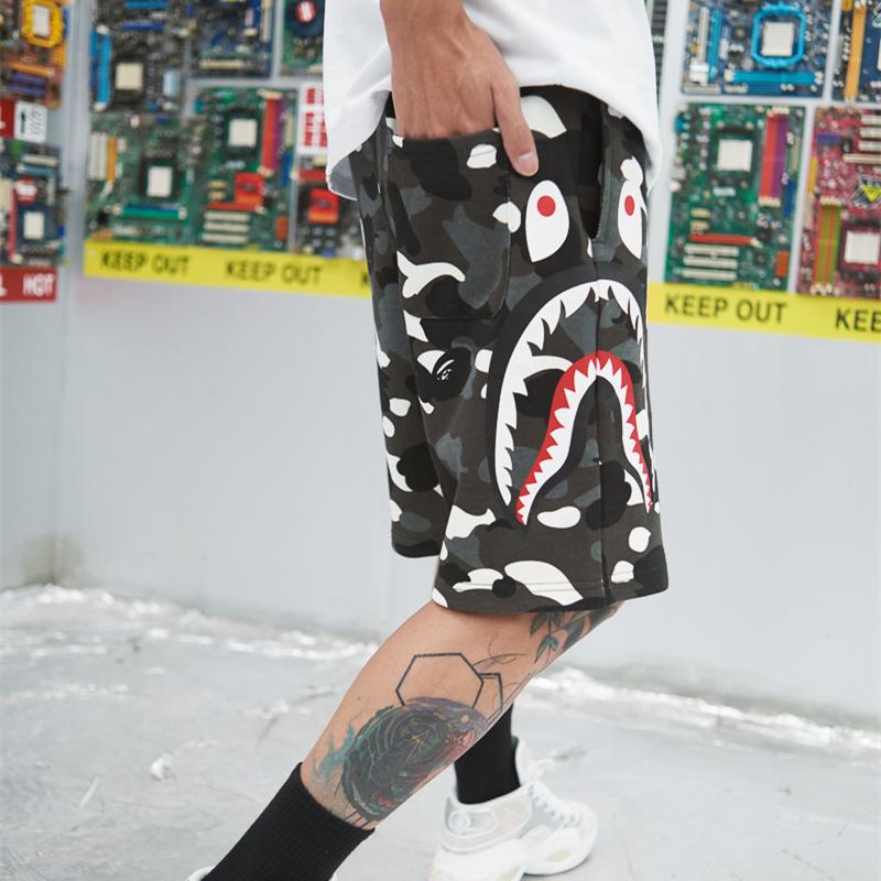 Спортивные шорты BAPE City Camo Shark Sweat Shorts Black