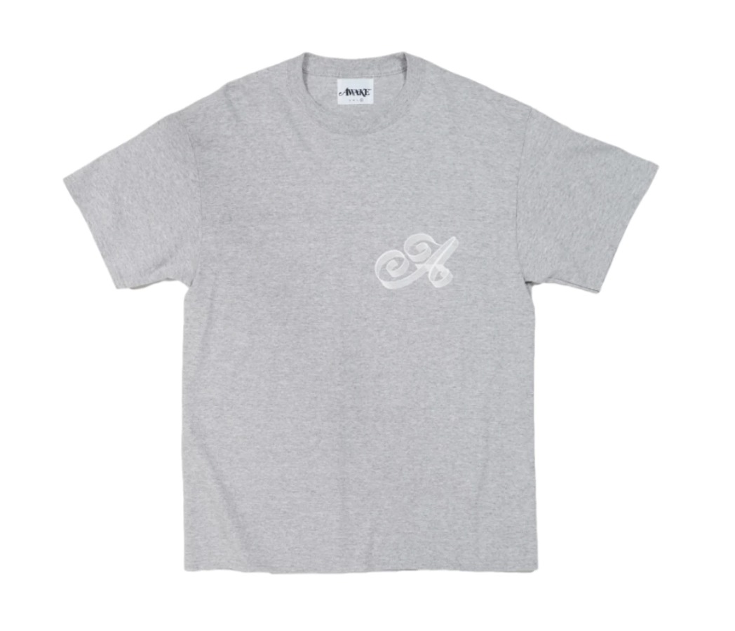 Футболка Awake Ribbon Script Logo Tee Heather Grey