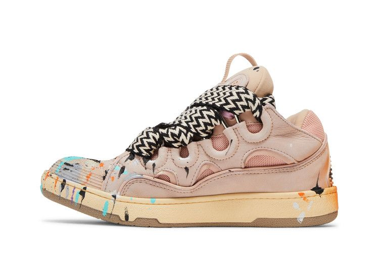 Кроссовки Gallery Dept. x Lanvin Curb Light Sneakers 'Paint Drip - Pale Pink'