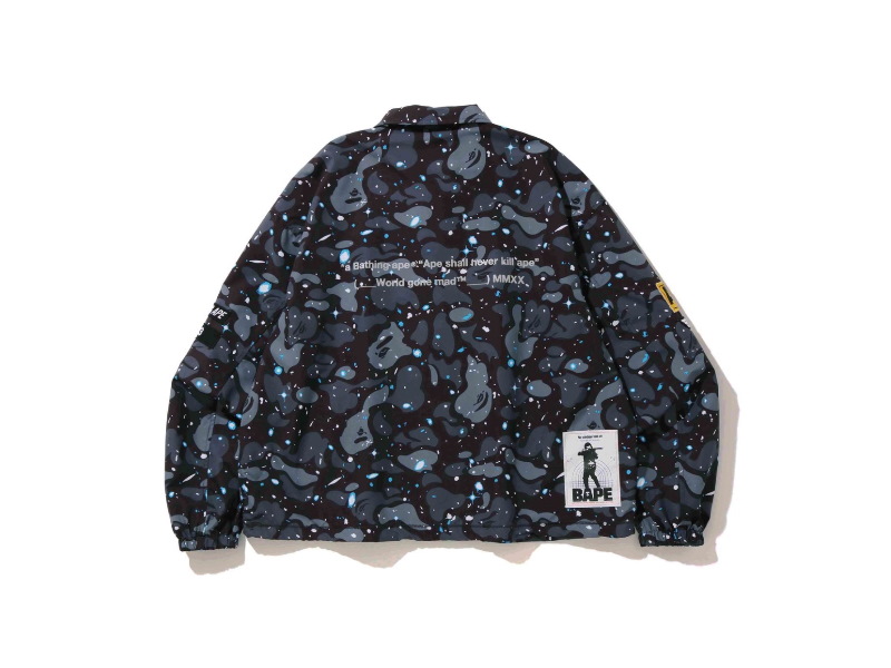 Куртка BAPE Relaxed Space Camo Coach Jacket Black