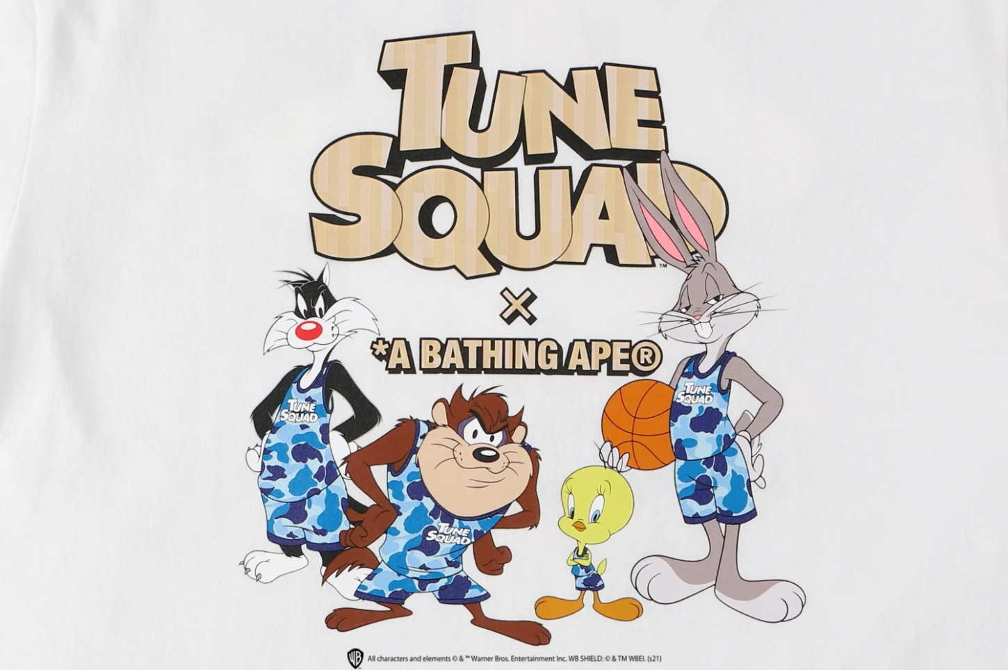 Футболка BAPE x Space Jam Tune Squad Tee White