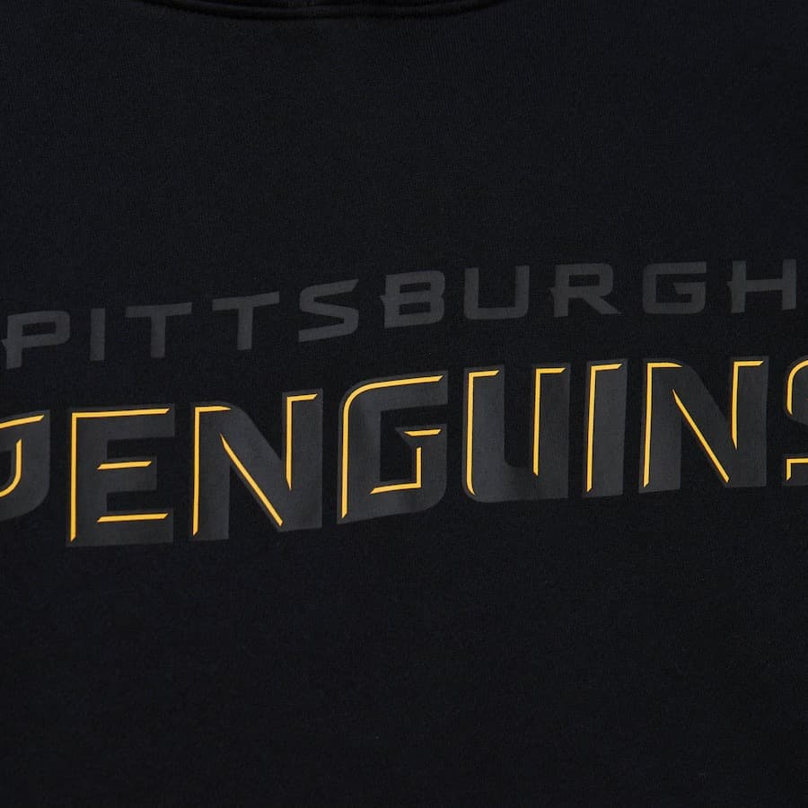 Худи Mitchell & Ness Black Pittsburgh Penguins Game Time Fleece Pullover Hoodie