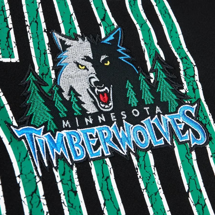 Худи Mitchell & Ness Black Minnesota Timberwolves Team OG Fleece Pullover Hoodie