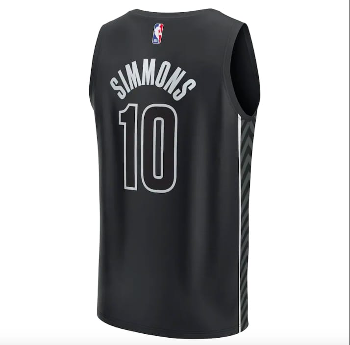 Баскетбольная джерси 2022-23 Brooklyn Nets #10 Ben Simmons Fast Break Statement Black Jersey