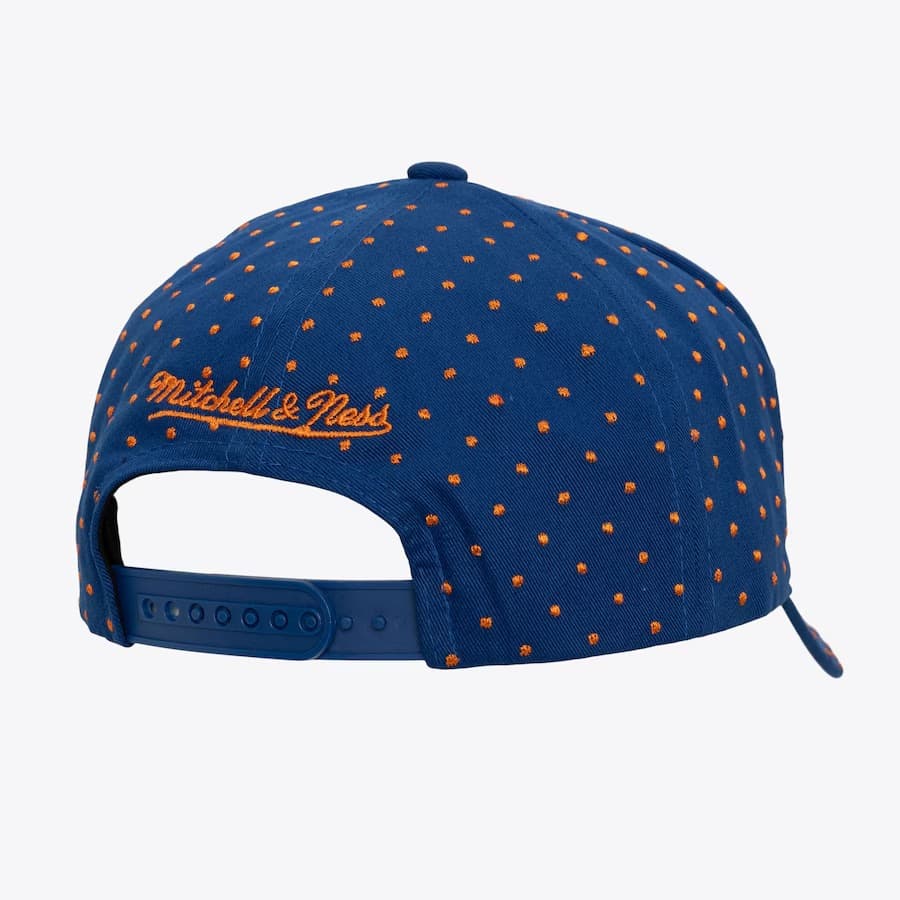 Бейсболка Mitchell & Ness Blue New York Knicks Polka Polka Pro Adjustable Hat