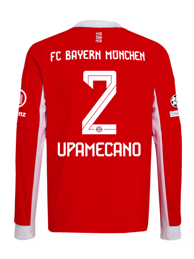 Футбольный лонгслив FC Bayern Munich Home Jersey 25-26 UPAMECANO 2