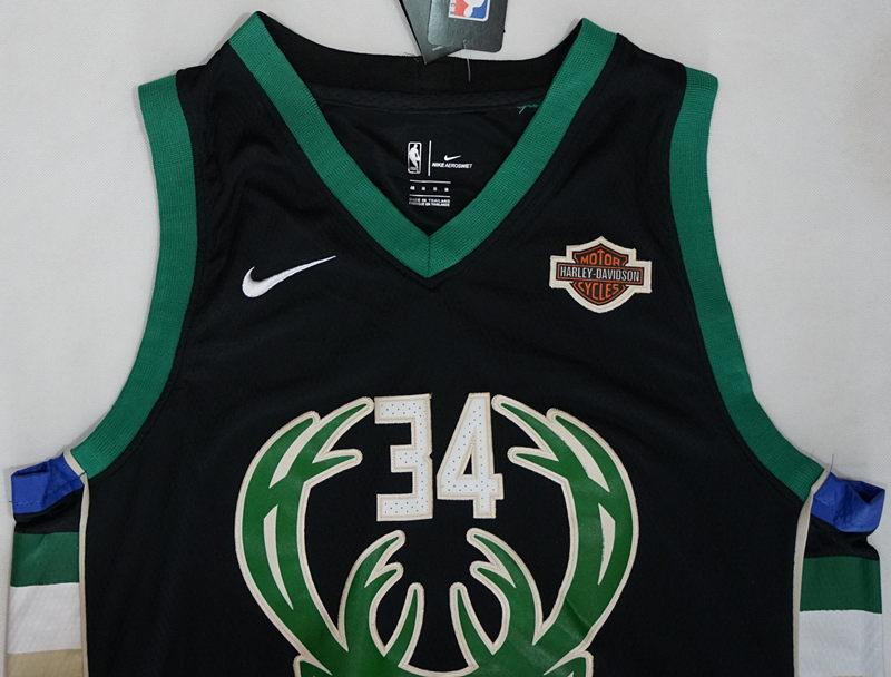 Баскетбольная джерси 2017-18 Antetokounmpo Bucks #34 Statement Harley Black