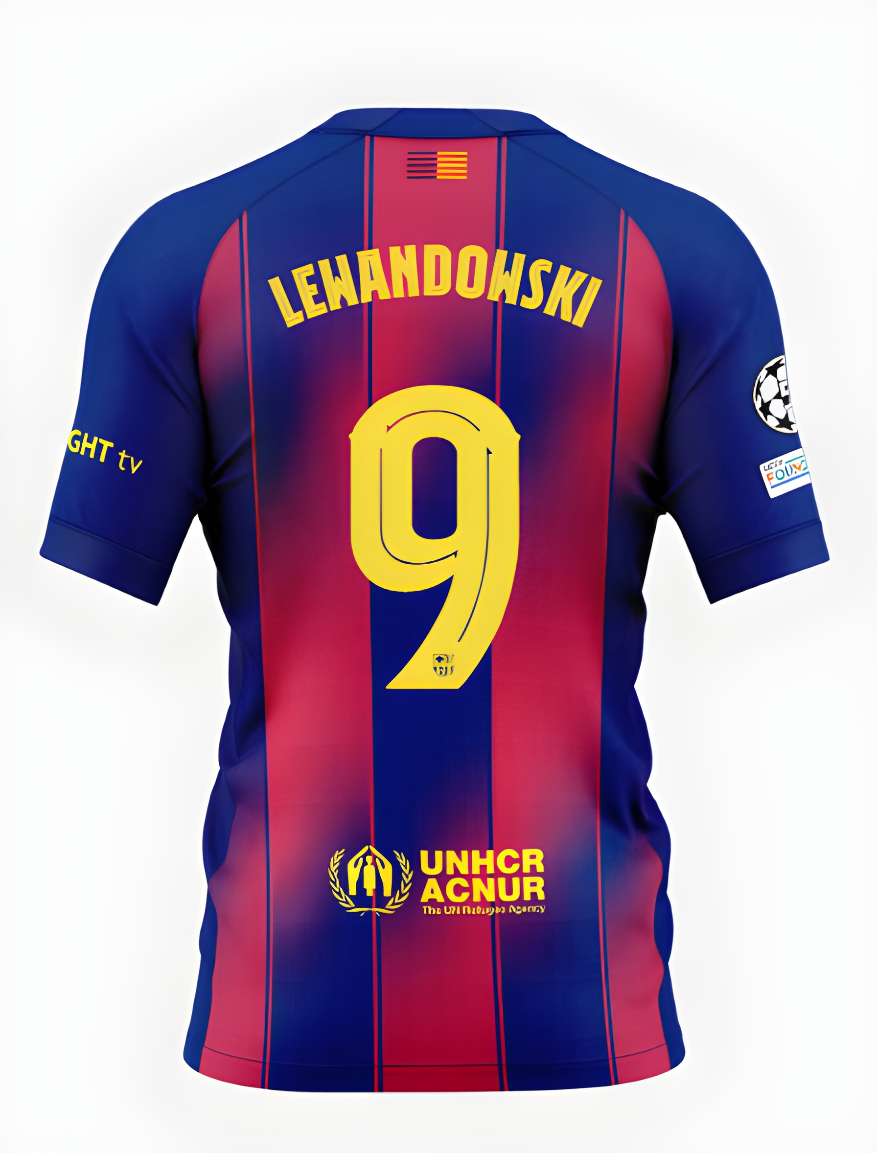 Женское футбольное джерси FC Barcelona 25/26 UCL or La Liga home jersey LEWANDOWSKI