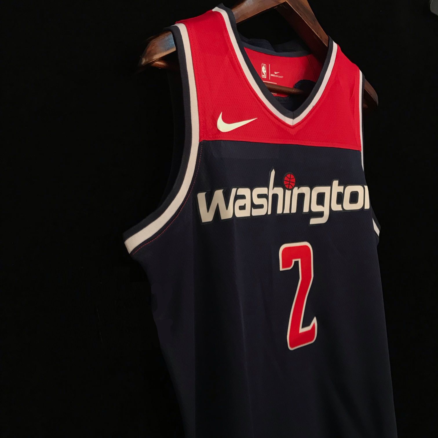 Баскетбольная джерси 2017-18 John Wall Washington Wizards #2 Statement Navy