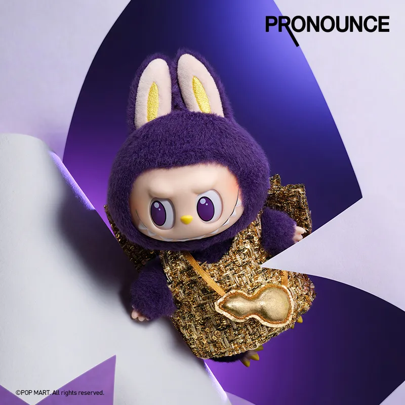 Виниловая фигурка-брелок POP MART LABUBU × PRONOUNCE - WINGS OF FORTUNE Vinyl Plush Hanging Card