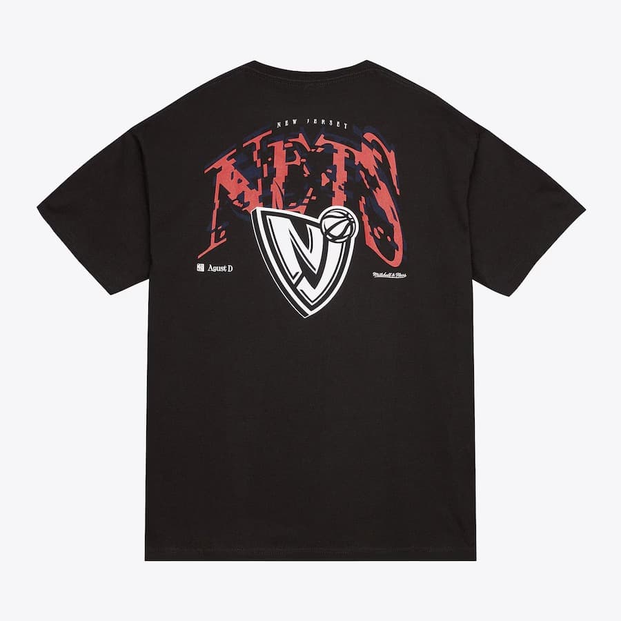 Футболка Mitchell & Ness Black New Jersey Nets x Suga Glitch T-Shirt