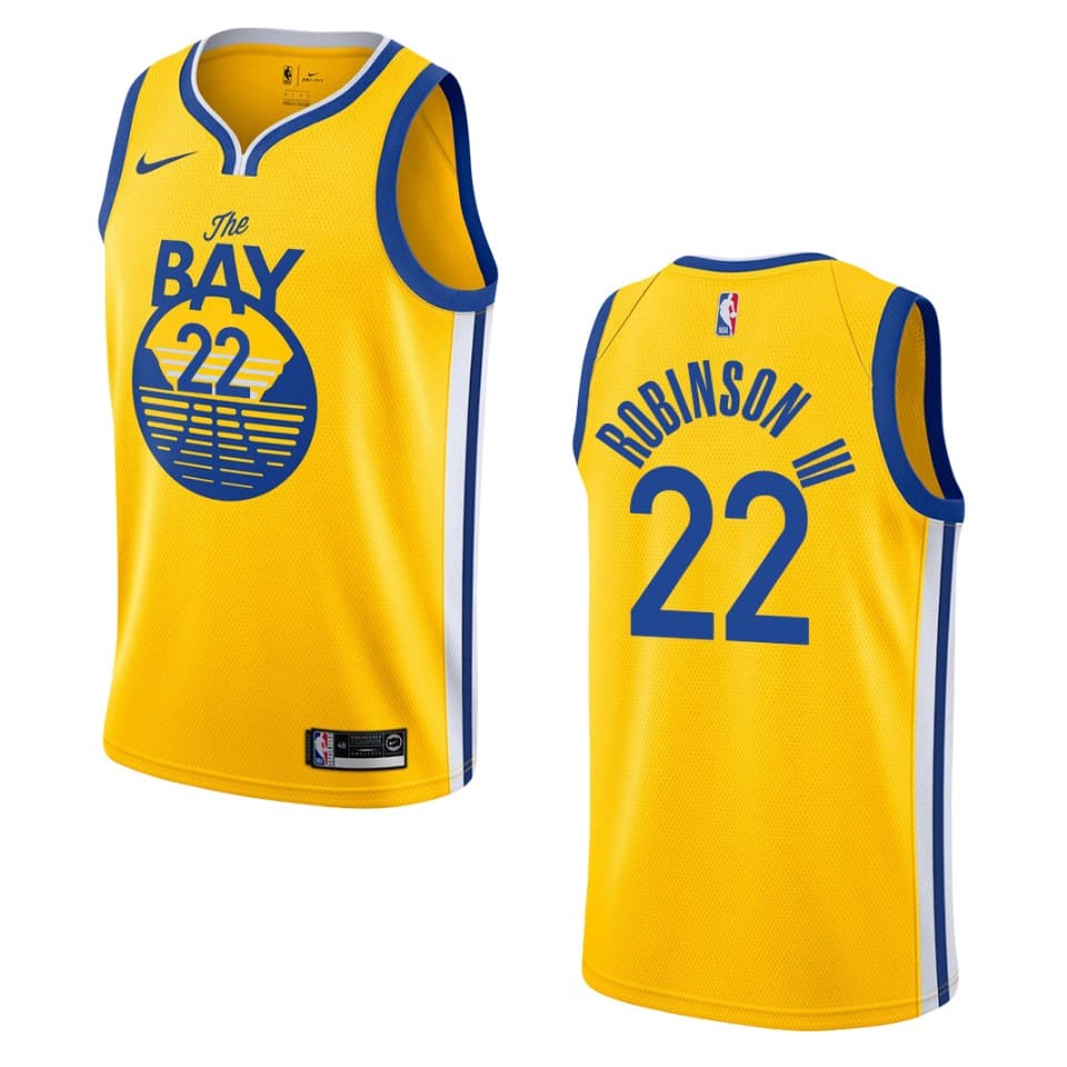 Баскетбольная джерси 2019-20 Warriors #22 Glenn Robinson III Statement Swingman Gold Jersey