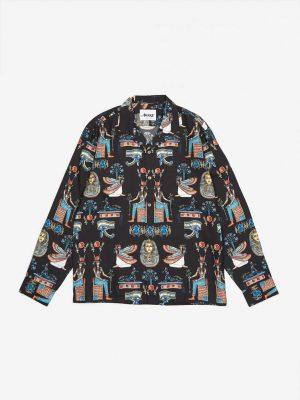 Awake-Egyptian-Button-Down-Shirt-Black-300x400