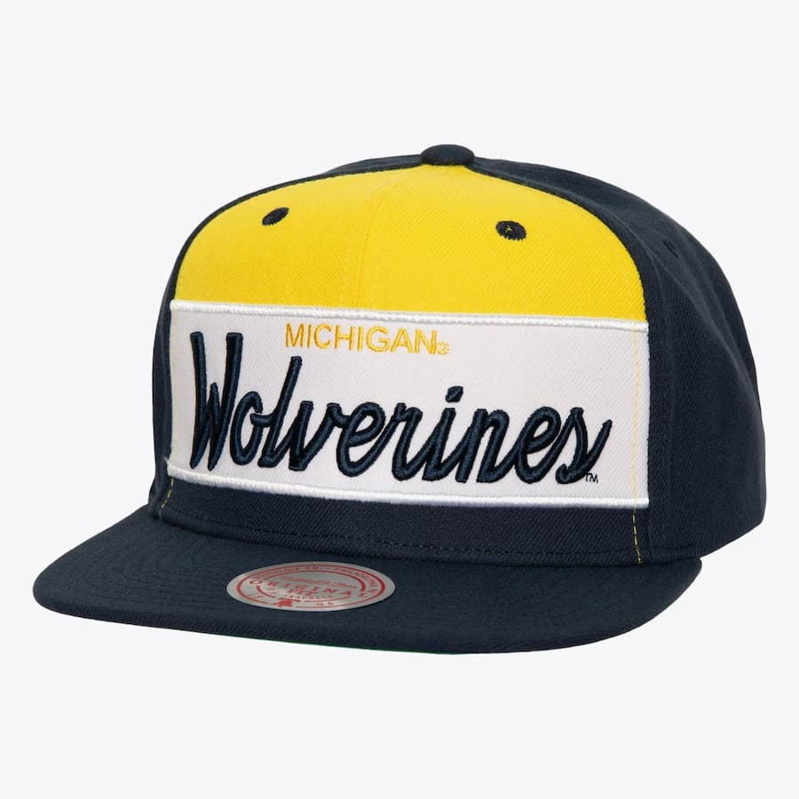 Бейсболка Mitchell & Ness Navy Michigan Wolverines Retro Sport Vintage Snapback Hat