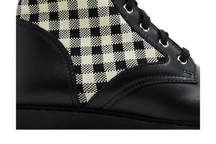 Fendi Wmns FF Rockoko Biker Boot 'Black Checkerboard'