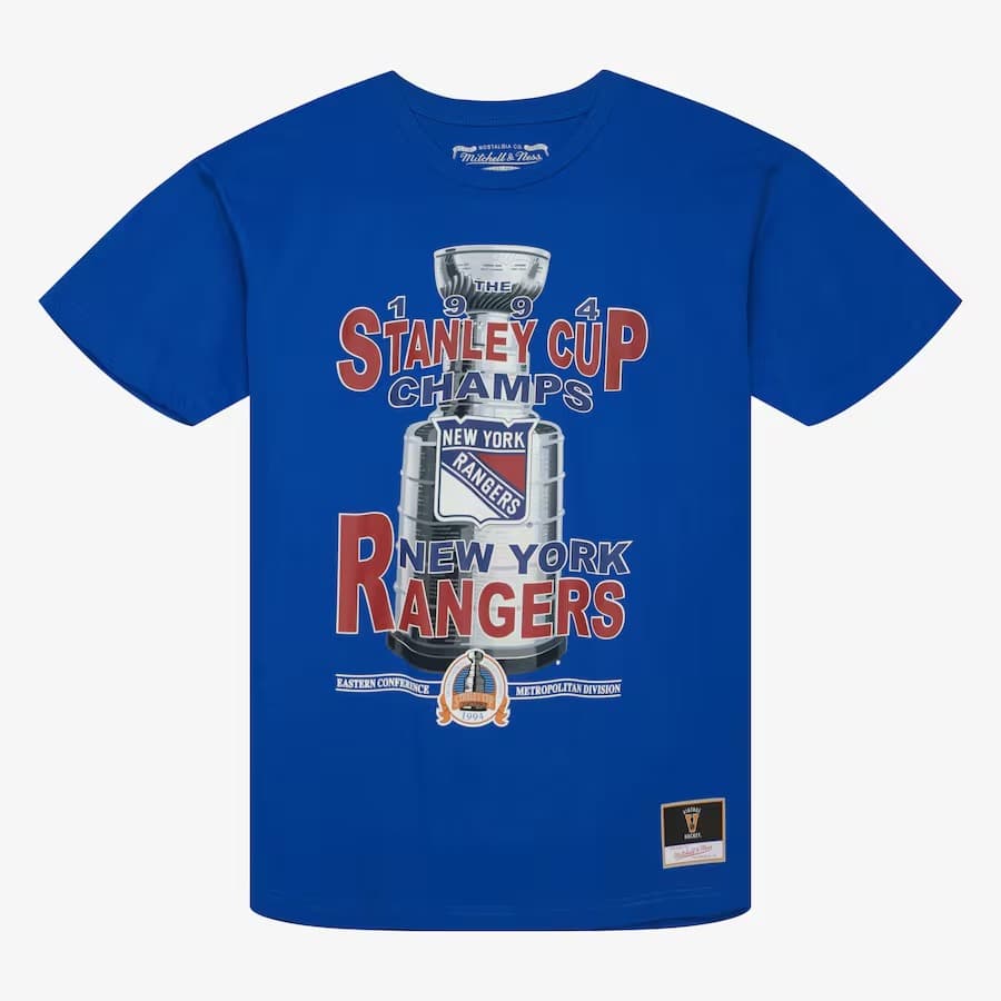 Футболка Mitchell & Ness Blue New York Rangers Cup Chase T-Shirt