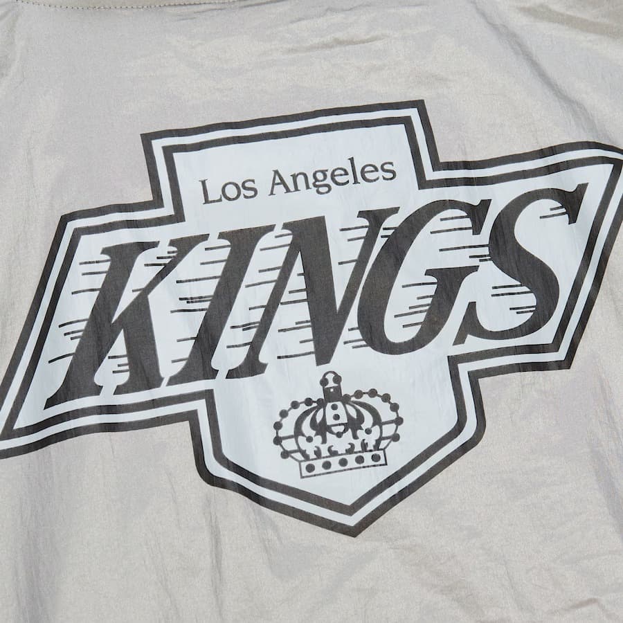 Ветровка с капюшоном Mitchell & Ness Black Los Angeles Kings Vintage Logo Big Shot Premium Windbreaker Full-Zip Jacket