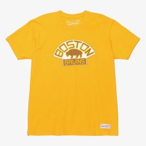 Mitchell-Ness-Gold-Boston-Bruins-Distressed-Logo-T-Shirt-300x300