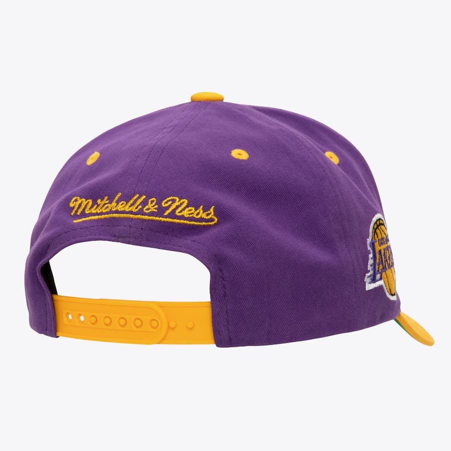 Бейсболка Mitchell & Ness Purple Los Angeles Lakers Block Sweep Pro Adjustable Hat