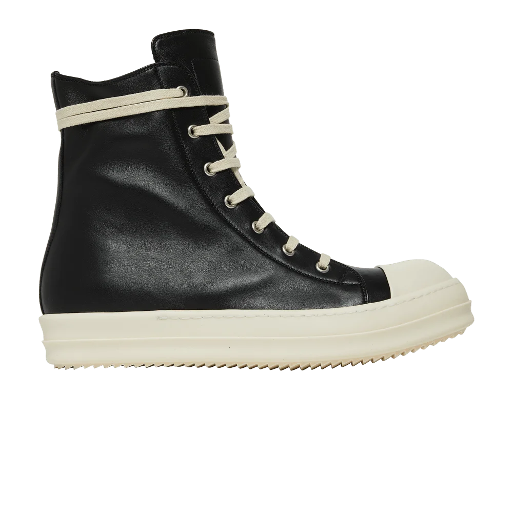 Кроссовки Rick Owens Strobe Leather High 'Black Milk'
