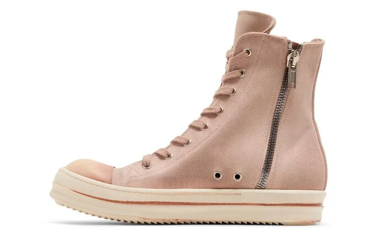 Кроссовки Rick Owens EDFU DRKSHDW Cotton Denim High 'Faded Pink'