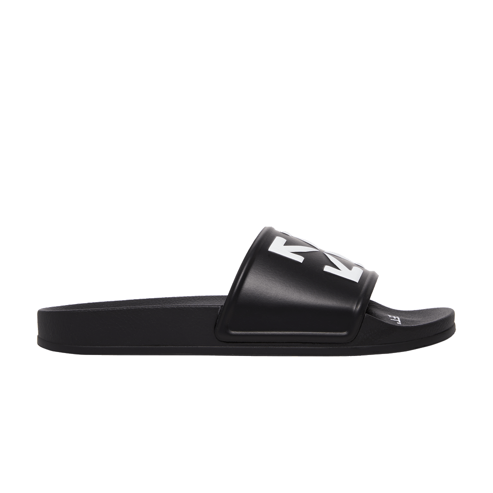 Кроссовки Off-White Logo Print Slide 'Black White'