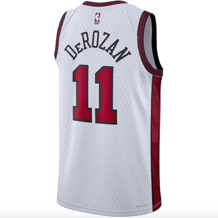 Баскетбольная джерси 2022-23 Chicago Bulls #11 DeMar DeRozan  Swingman City White Jersey