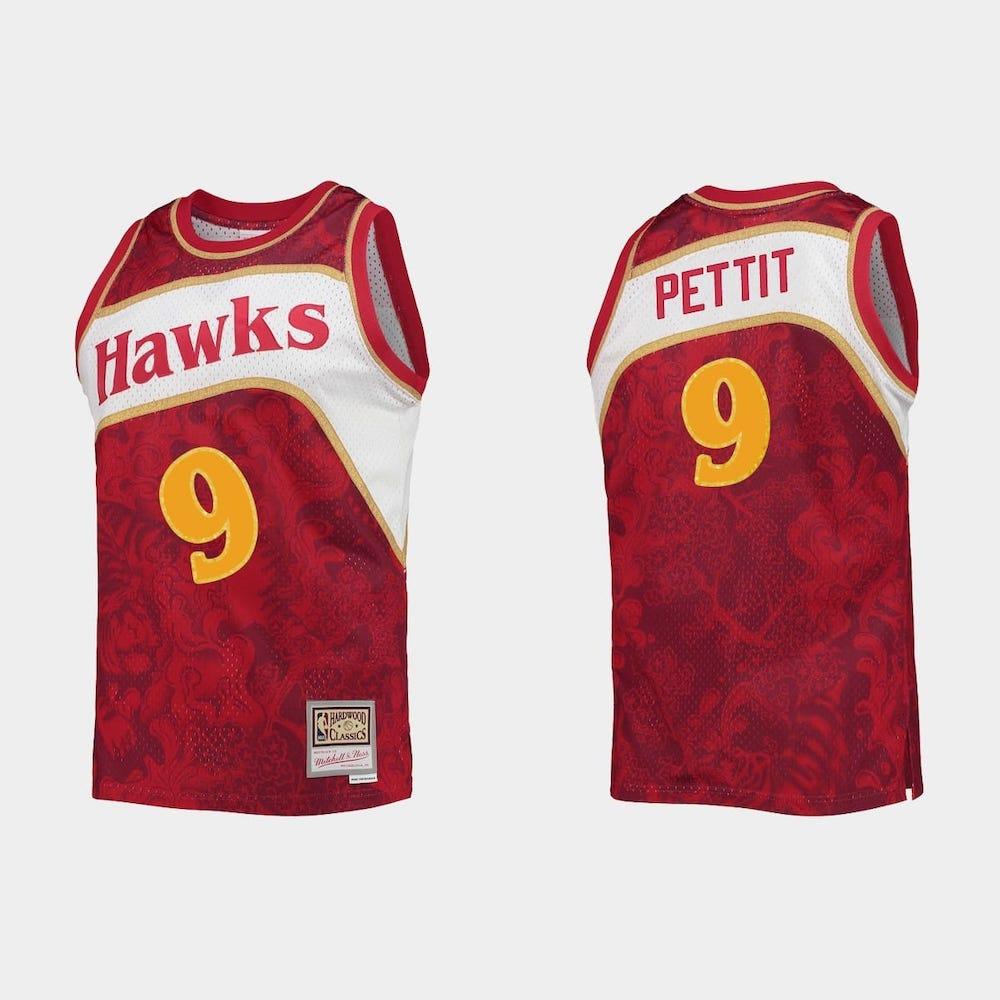 Atlanta-Hawks-9-Bob-Pettit-Lunar-New-Year-Limited-Red-Jersey
