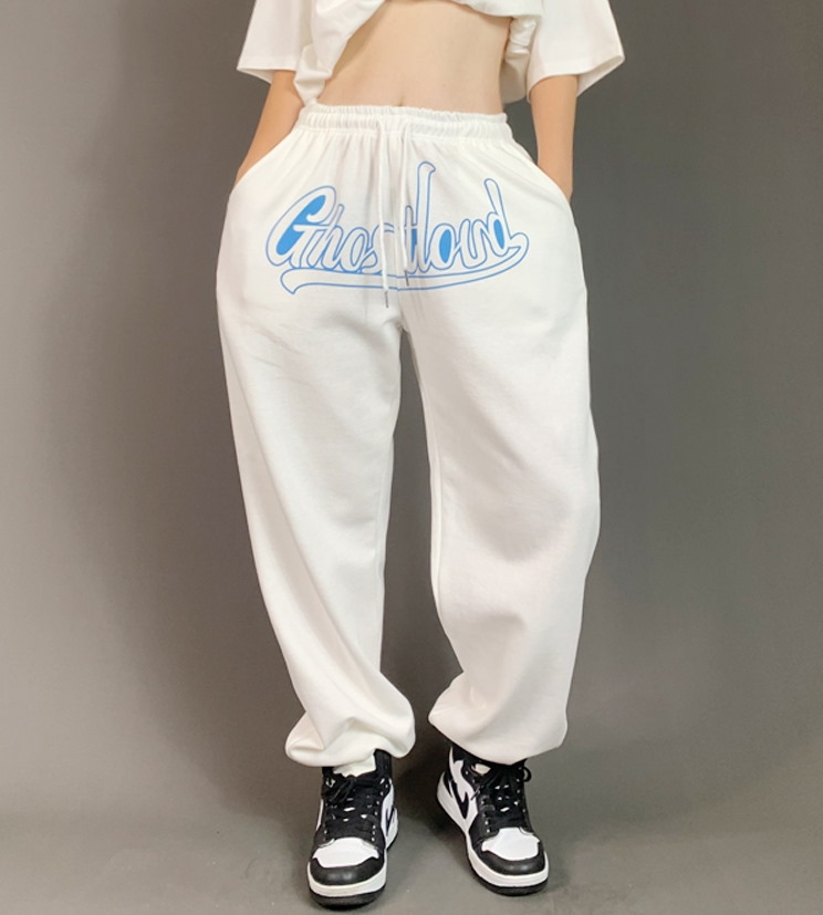 Спортивные брюки 2021 Ghostland Hip-hop Style Sweatpants White