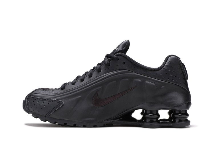 Кроссовки Nike Shox R4 GS 'Triple Black Embroidered Swoosh'