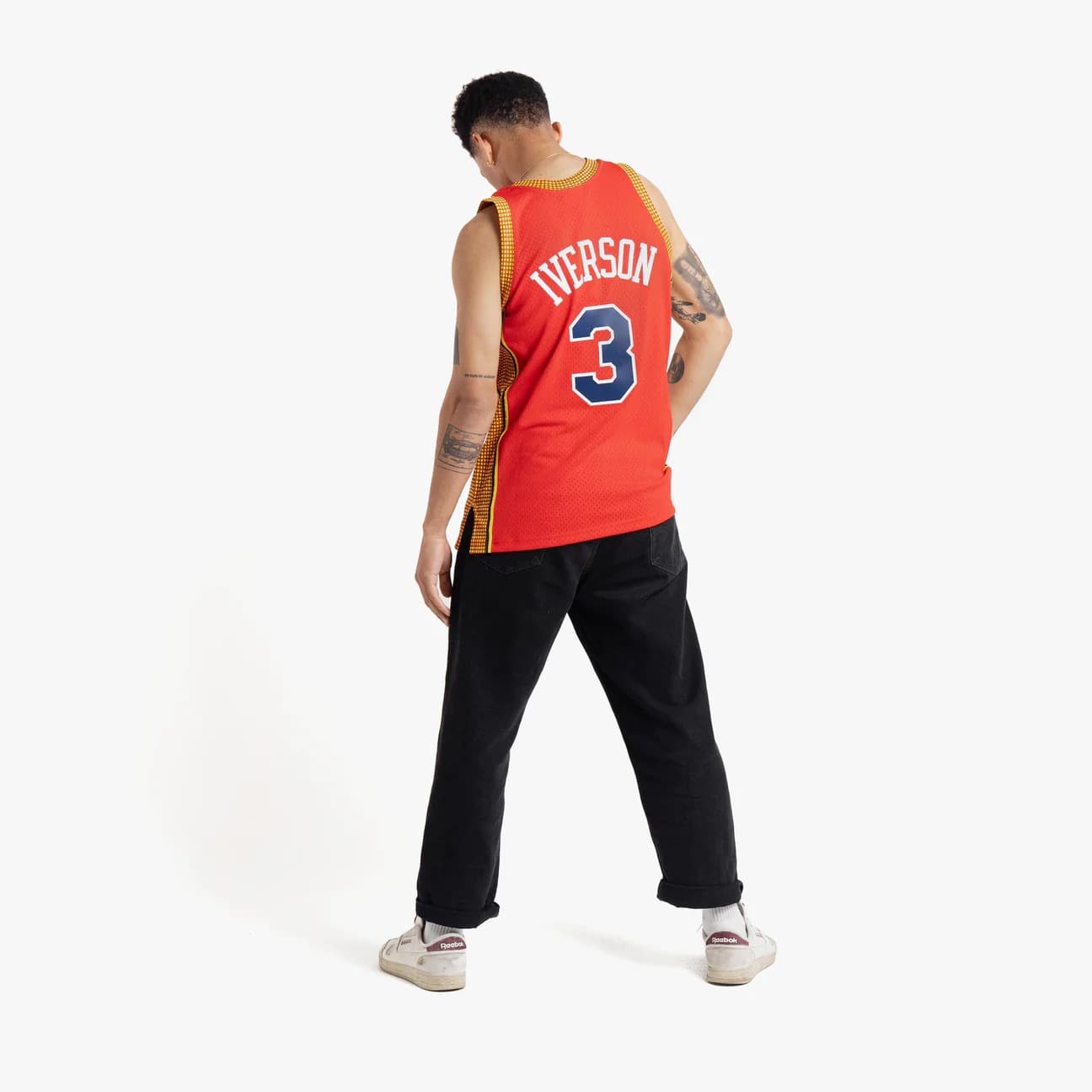 Баскетбольная джерси 2004-05 Syracuse Nationals Allen Iverson #3 Swingman Hardwood Classics Red Jersey