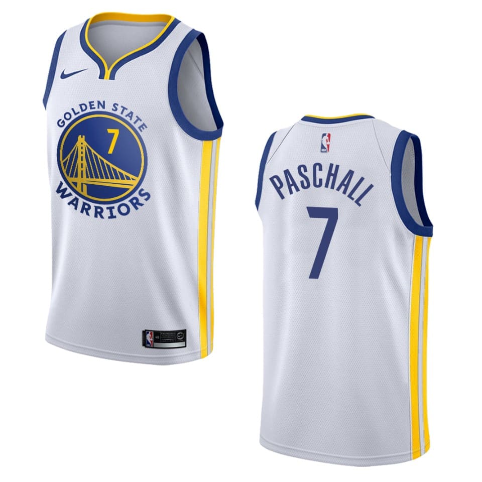 Баскетбольная джерси 2019-20 Warriors #7 Eric Paschall Association White Jersey