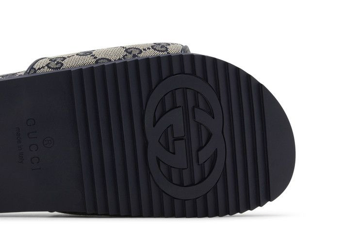 Сандалии Gucci GG Slide Sandal 'Beige Blue Monogram'