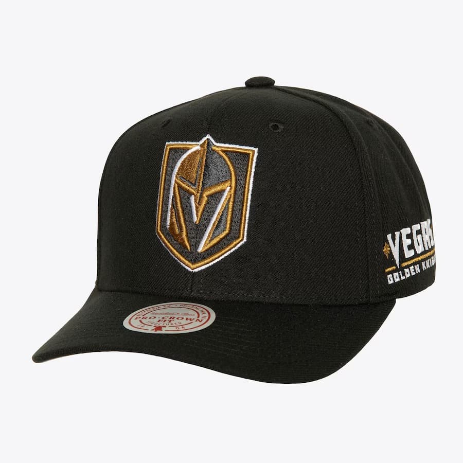 Бейсболка Mitchell & Ness Black Vegas Golden Knights Icon Grail Pro Snapback Hat