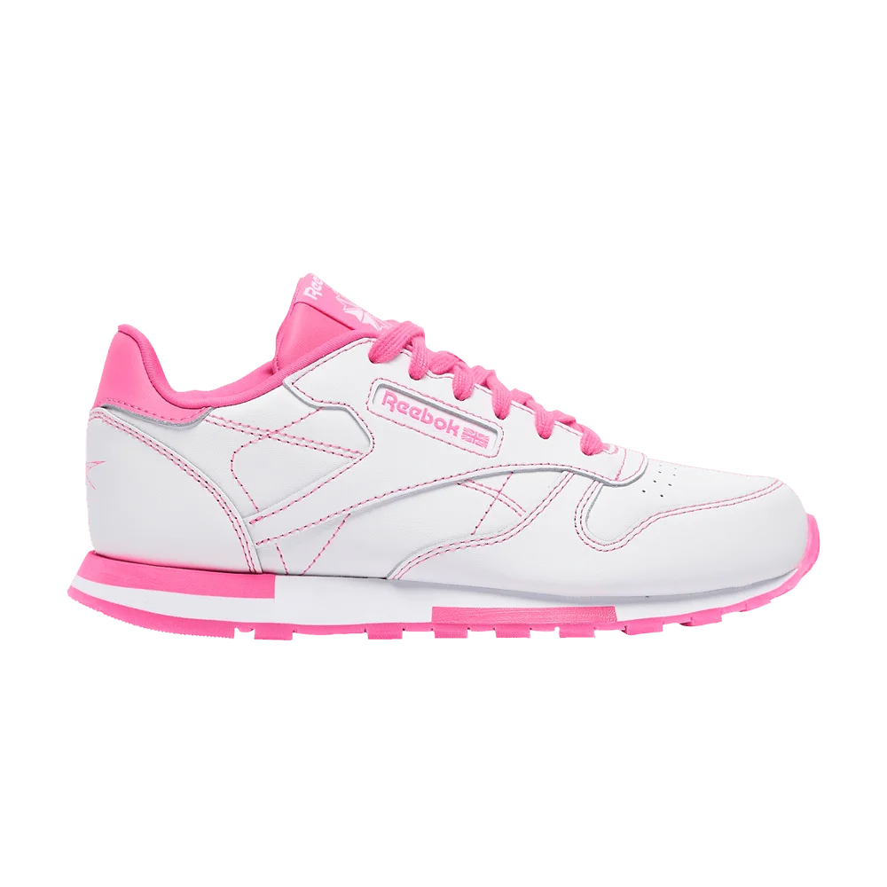 Кроссовки Reebok Classic Leather Big Kid 'White Atomic Pink'