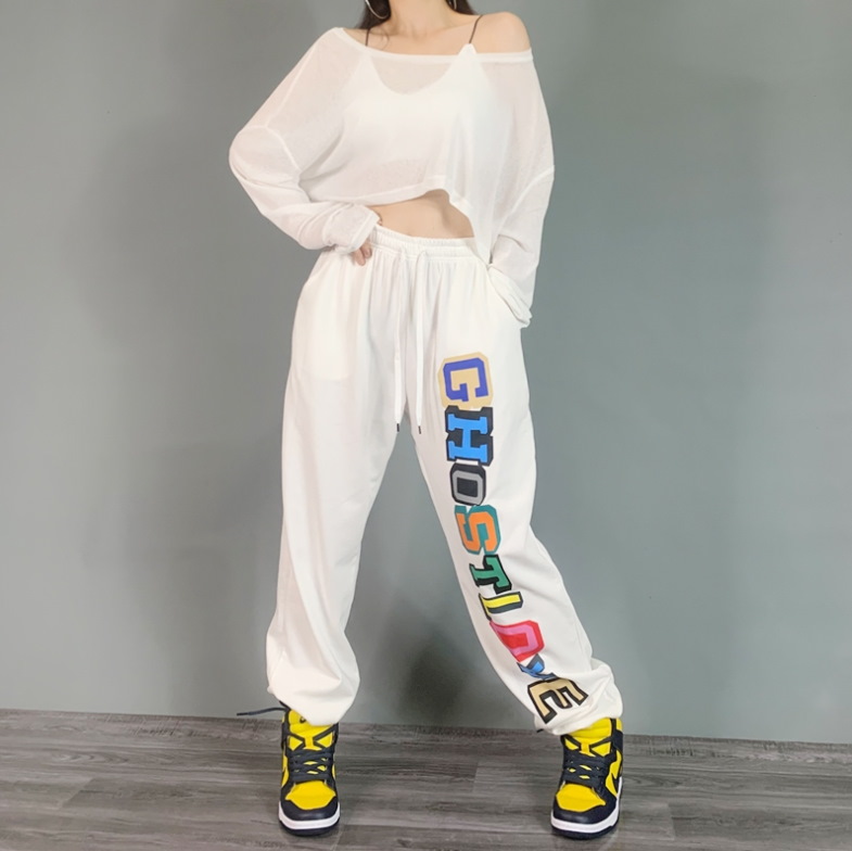 Спортивные брюки 2021 Ghostlove Hip-hop Style Sweatpants White